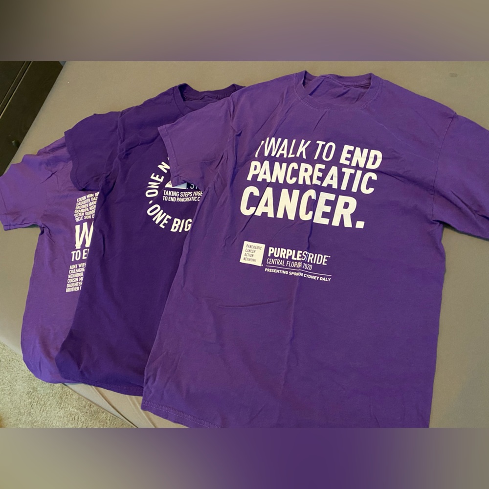 Pancreatic Cancer Awareness Shirts & Hat, Size Medium